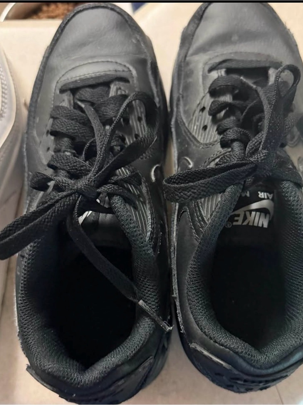 Nike Air Max 90 Triple Black (Youth Size 5.5Y / Women's 7)